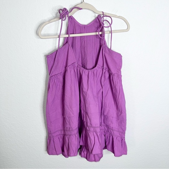 Free People Mini Dress Women’s Medium Desert Days Dramatic Orchid Halter S - Picture 6 of 10